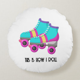 Roller Skates Rund Kudde