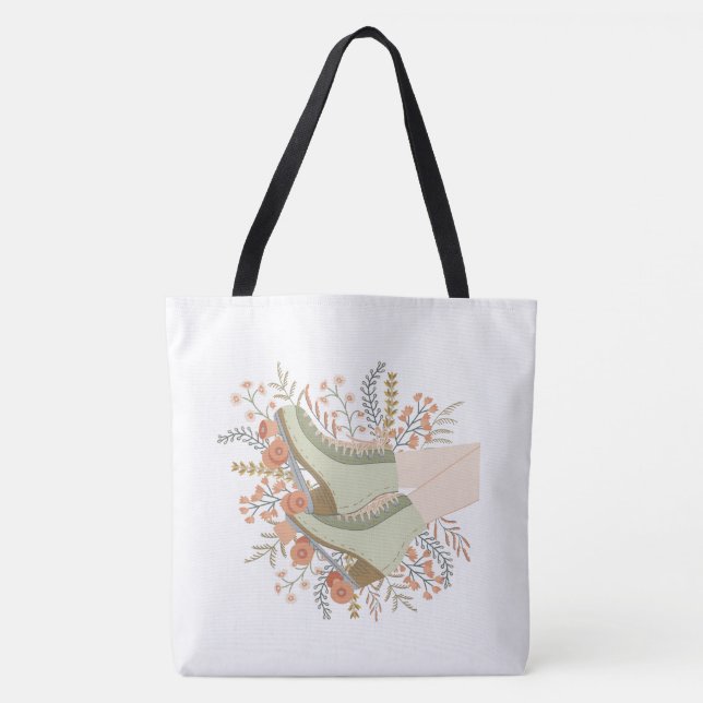 Roller Skates Shoulder Bag Tygkasse (Framsida)