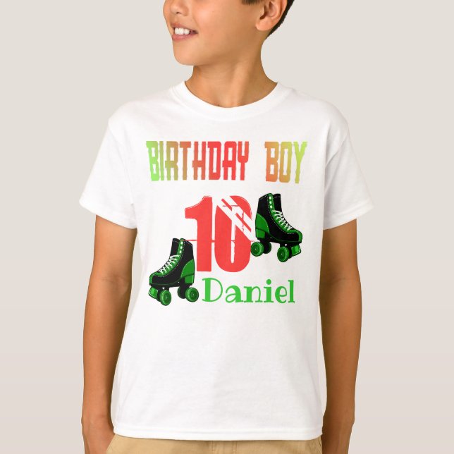 Roller Skating Birthday Boy Family Matching T Shirt (Framsida)