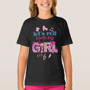Roller Skating Birthday Girl T Shirt