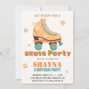 Roller Skating Birthday Inbjudningar