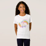 Roller Skating Birthday Personlig T-Shirt<br><div class="desc">Girl Roller Skating Birthday T-Shirt. Matcha objekt i Store Cava Party Design</div>