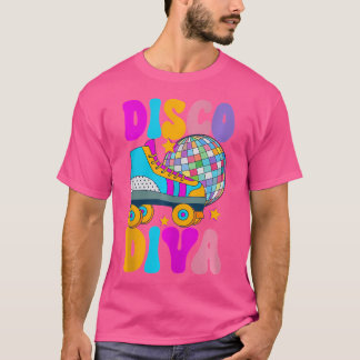 Roller Skating Disco Diva Skate Girl 70S T Shirt