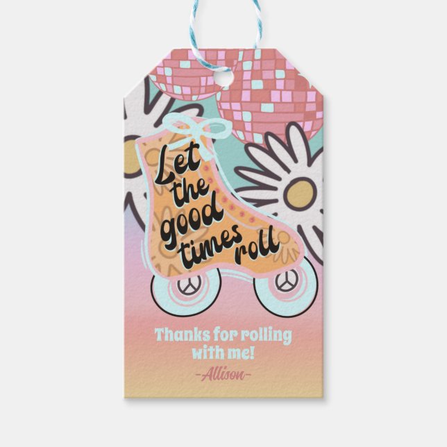 Roller Skating Flick kalas Presentetikett (Framsidan)