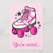 Roller Skating Födelsedagsfest inbjudan