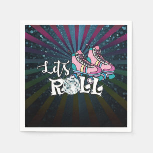 Roller Skating Födelsedagsfest Napkins Pappersservett