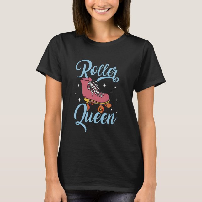 Roller Skating Funny Girls Roller Queen T Shirt (Framsida)