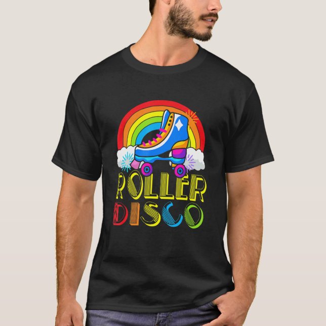 Roller Skating Girl Party Disco Roller Skate Skate T Shirt (Framsida)
