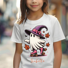 Roller Skating Halloween Cute Ghost Personlig T Shirt