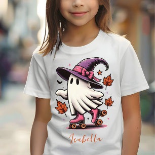 Roller Skating Halloween Cute Ghost Personlig T Shirt