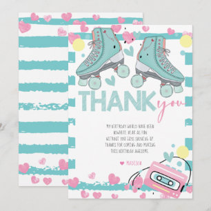 Roller Skating Pastel Birthday Tack Kort