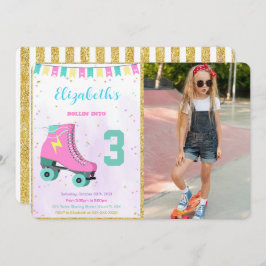 Roller Skating Photo-inbjudan Inbjudningar