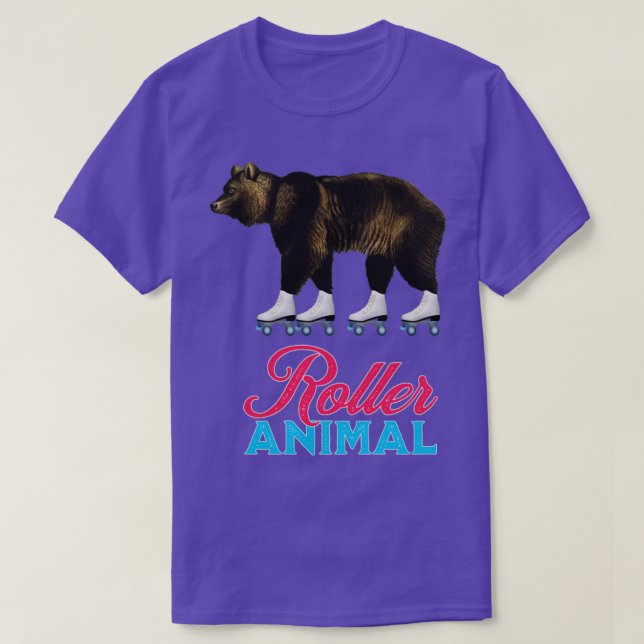 Roller Skating Roller Birthday Bear Gift1 T Shirt (Design framsida)