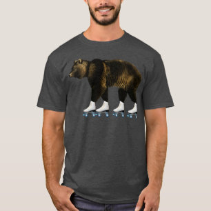 Roller Skating Roller Girl Birthday Bear Gift T Shirt