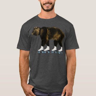 Roller Skating Roller Girl Birthday Bear Gift T Shirt