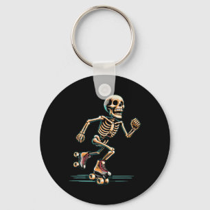 Roller Skating Skater Halloween Nyckelring