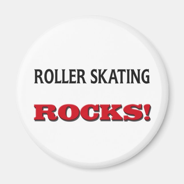 Roller Skating Sten Magnet (Framsidan)