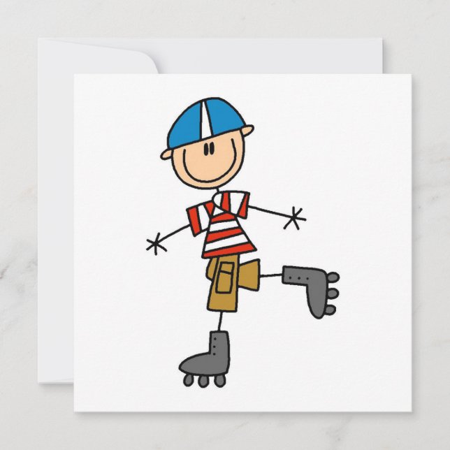 Roller Skating Stick figur (Framsida)