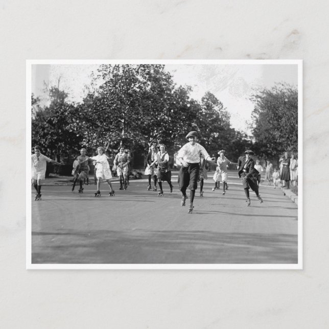 Roller Skating Tävling Vykort (Framsida)