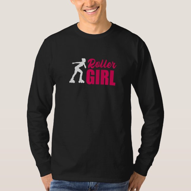 Roller Tjej Inlinesåkning Rollerblading T Shirt (Framsida)