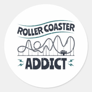Roller Underlägg Addict Runt Klistermärke