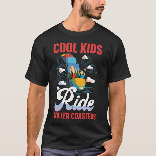 Roller Underlägg Amusement Park Coola Kids Ride T Shirt (Framsida)