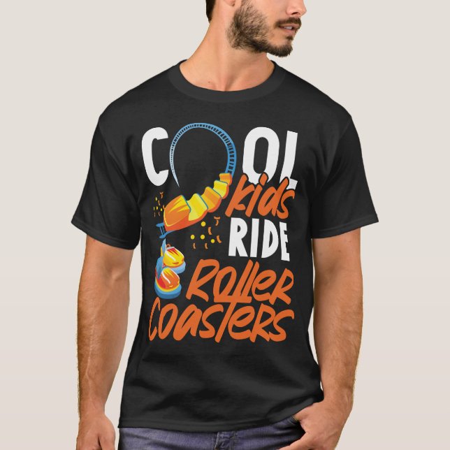 Roller Underlägg Amusement Park Coola Kids Ride T Shirt (Framsida)
