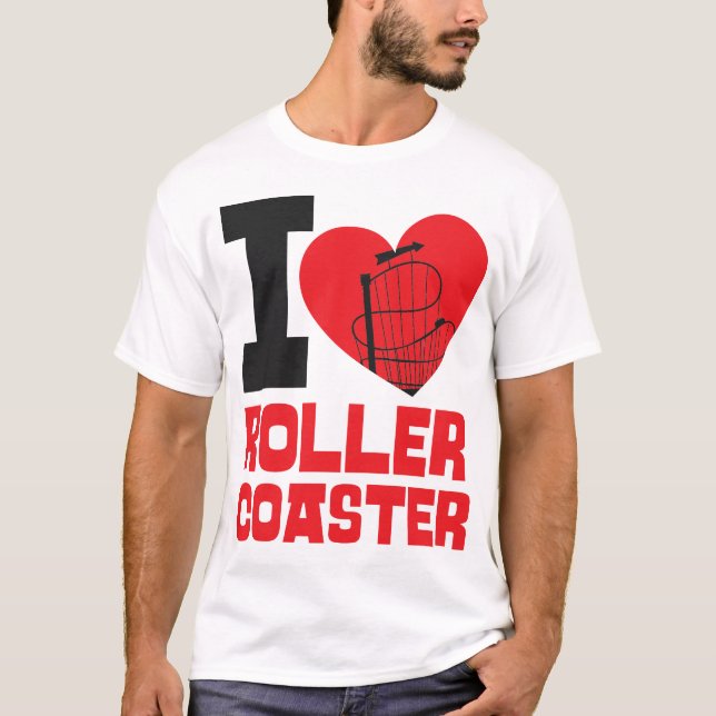Roller Underlägg Amusement Park I Kärlek Roller T Shirt (Framsida)