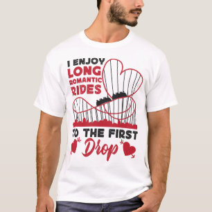 Roller Underlägg Amusement Park jag njuter av läng T Shirt