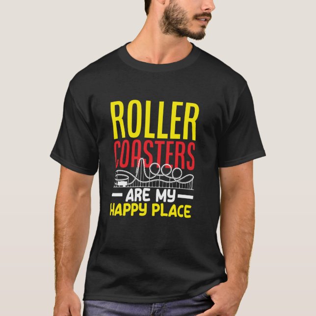 Roller Underlägg är min Roligt Lycklig Ställe T Shirt (Framsida)
