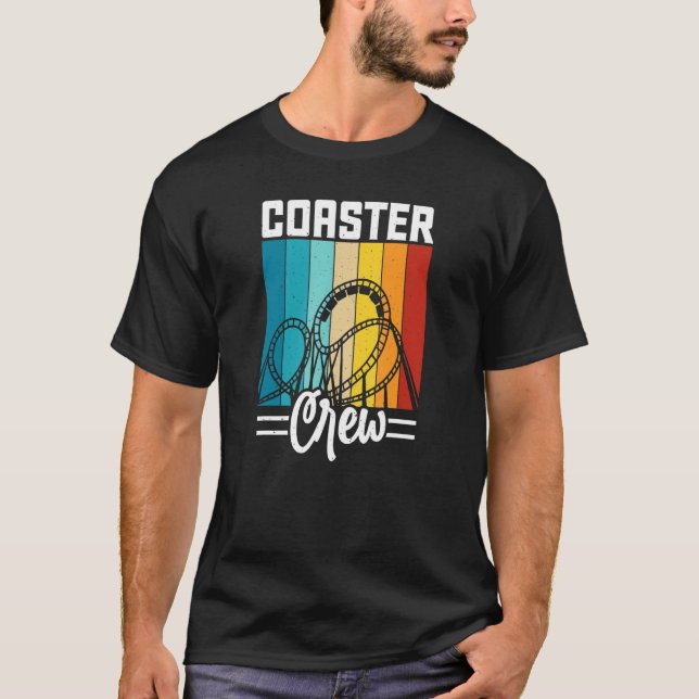 Roller Underlägg Crew Retro Stil Theme Park Amusem T Shirt (Framsida)