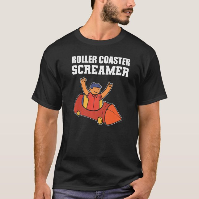 Roller Underlägg Modig Screamer Person T Shirt (Framsida)