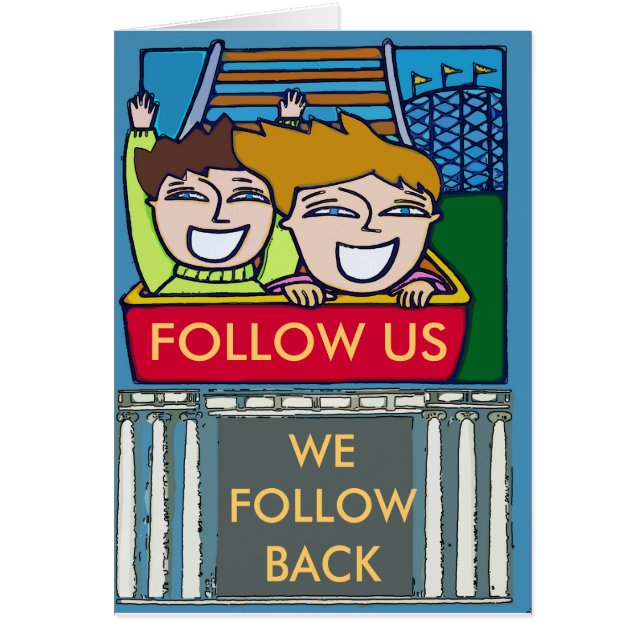 Roller Underlägg Party Hälsningskort (Framsidan)