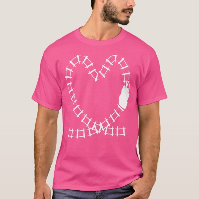 Roller Underlägg Rollercoaster Amusement Park 1 T Shirt (Framsida)