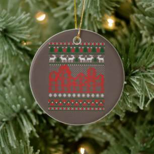 Roller Underlägg Scene Ugly jul Sweater Julgransprydnad Keramik