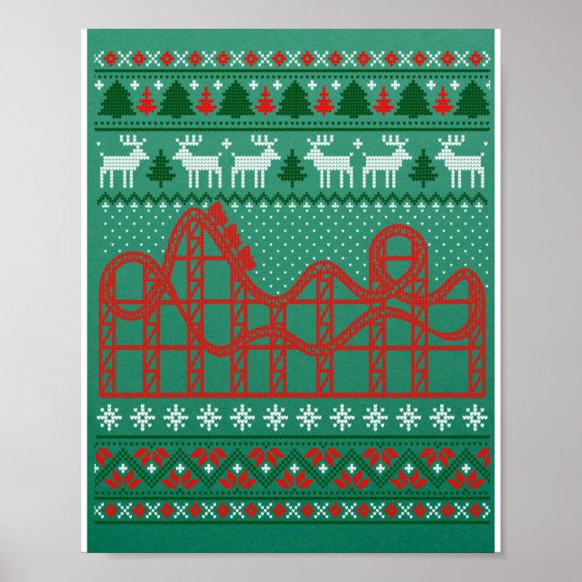 Roller Underlägg Scene Ugly jul Sweater Poster (Framsidan)
