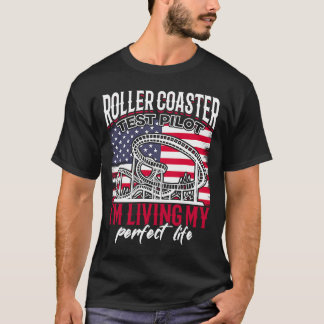 Roller Underlägg Test Pilot Vintage USA Flagg Amus T Shirt