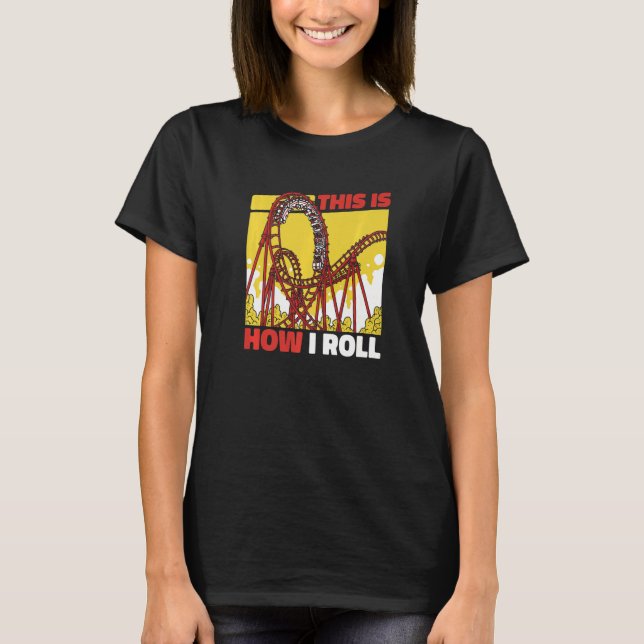Roller Underlägg Underlägg Amusement Park T Shirt (Framsida)