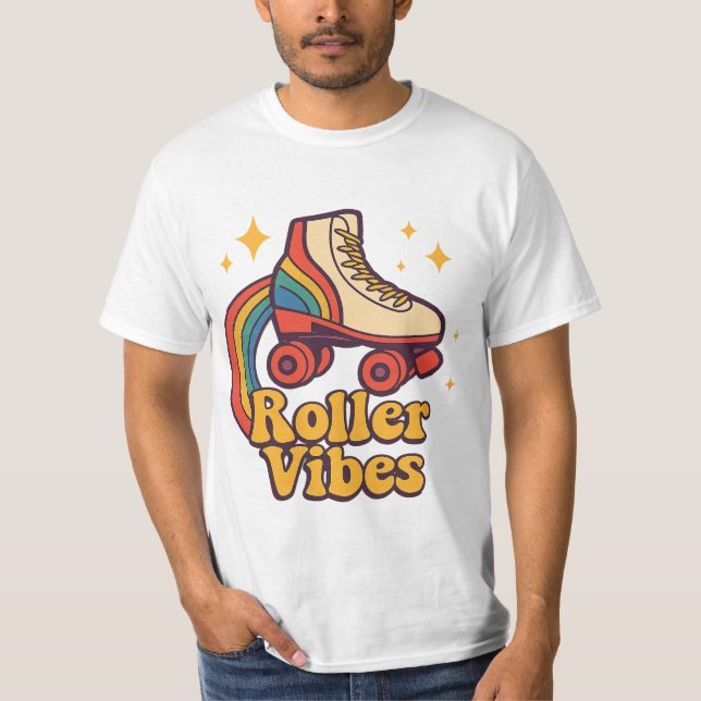 Roller Vibes” Retro Skate Tee (Framsida)