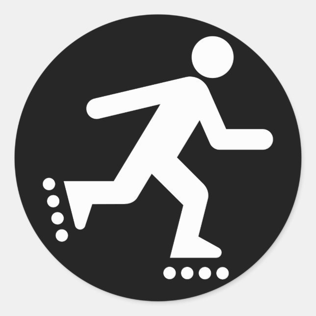 Rollerblade Symbol-etikett Runt Klistermärke (Framsida)