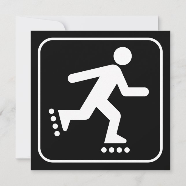 Rollerblade-symbolinbjudan Inbjudningar (Framsida)