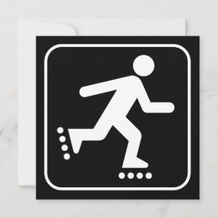 Rollerblade-symbolinbjudan Inbjudningar
