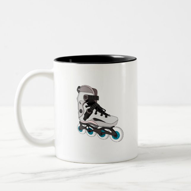 Rollerblades Rollerskates Inline Skates Art Två-Tonad Mugg (Vänster)