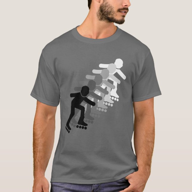 Rollerblading sex gånger gradient t shirt (Framsida)