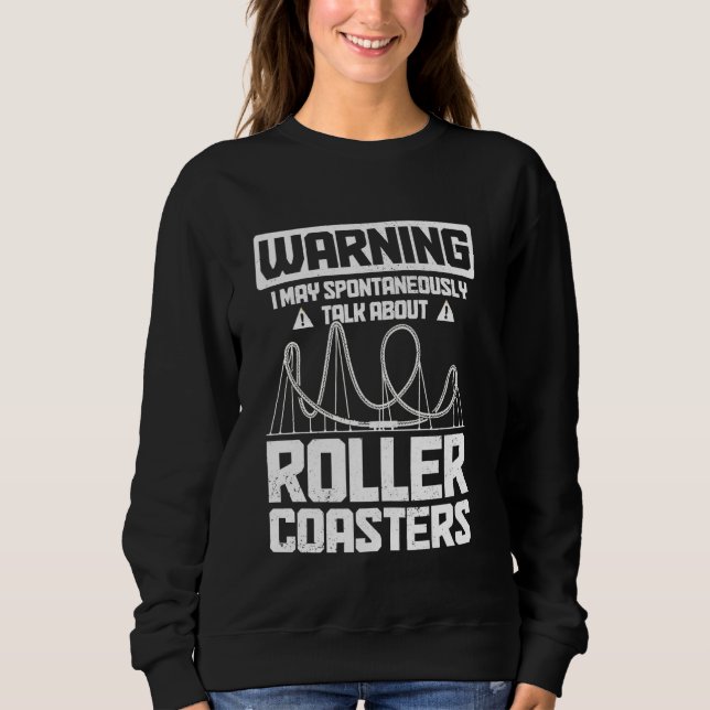 Rollercoaster Amusement Park Funny Roller Underläg T Shirt (Framsida)
