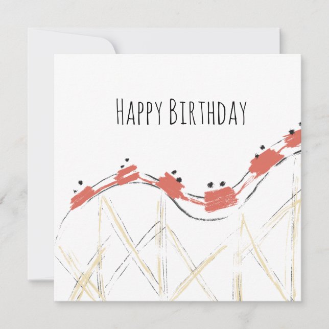 Rollercoaster Hand plockade Birthday (Framsida)