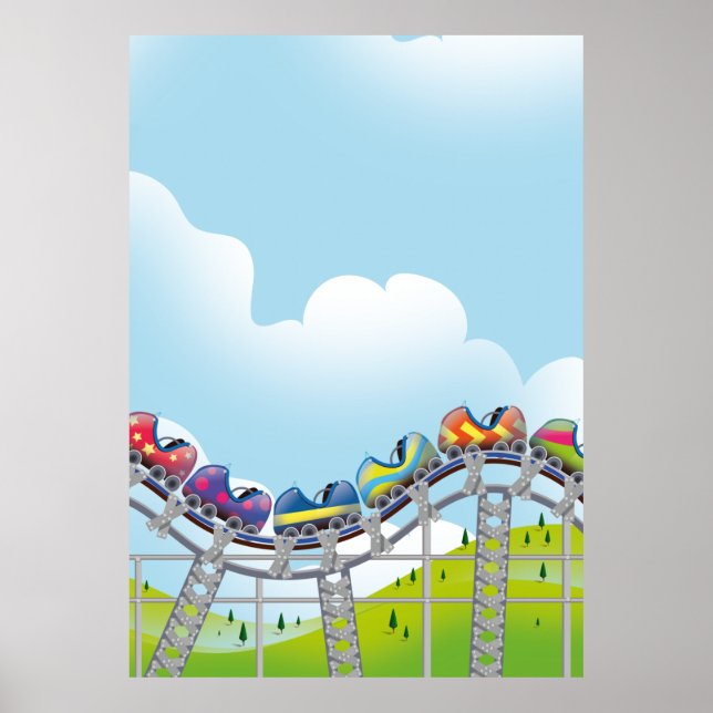 Rollercoaster-körning Poster (Framsidan)