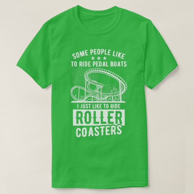 Rollercoaster Roller Underlägg TEMAC Park Amusemen T Shirt (Design framsida)