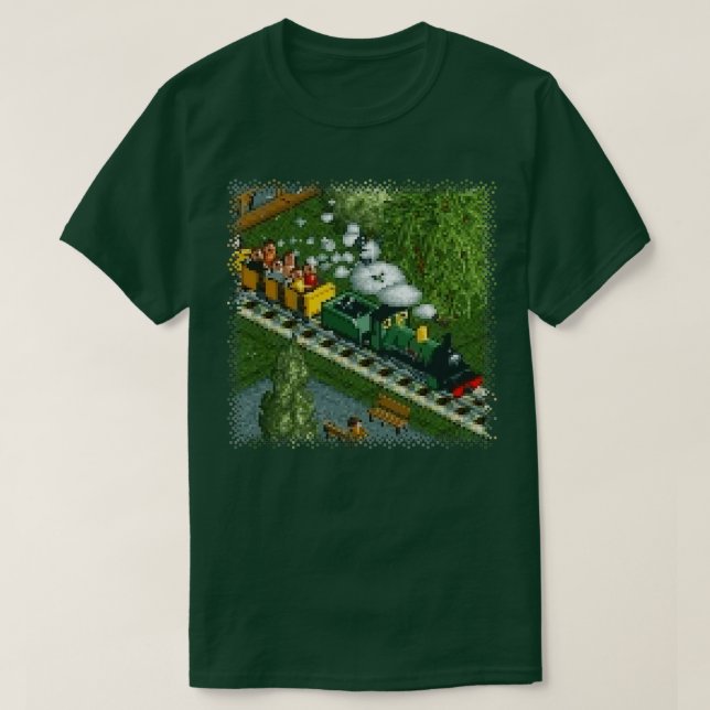 RollerCoaster Tycoon RC Miniature Railroad T Shirt (Design framsida)