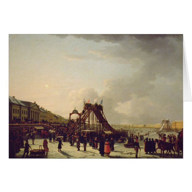Rollercoastersna på Nevaen i St. Hälsningskort (Framsidan Horizontal)